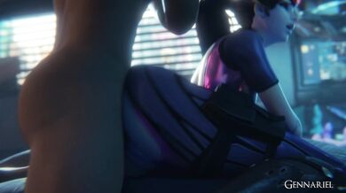 'Double Penetration in a BDSM Dungeon with Widowmaker and Anal Grip. Starring Gennariel.'