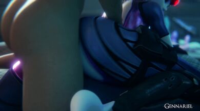 'Double Penetration in a BDSM Dungeon with Widowmaker and Anal Grip. Starring Gennariel.'