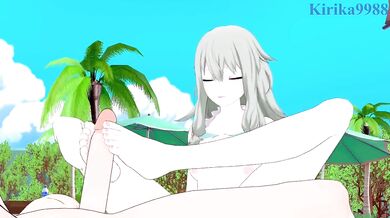 "Exploring Erotic Desires with Kagome and Sesshomaru on the Sunny Shore"