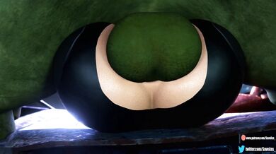 'Busty Black Widow Gets Smashed by Hulk in Compilation of Farting and Cumming Sounds'