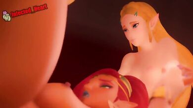 ""Zelda Helps Urbosa and Link" [Infected_Heart]"