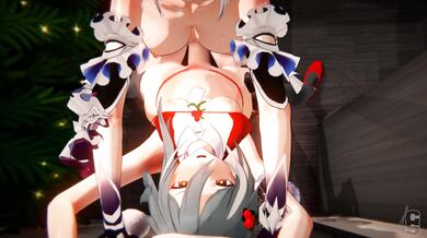 'Sexy Santa Claus Gives Kiana A Bionic Dildo For Christmas'