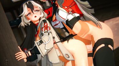 'Busty MILF Helia and her hot stepdaughter Coralie go on a hentai adventure with Chopsticker in the kitchen'