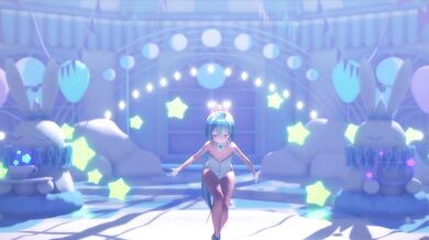 "Sexual Tension Rises as Miku Plays with her Fuzzy Rabbit Toy in a Deep Hole while Wearing hisAPI Hatsune Miku Stocking Cap."