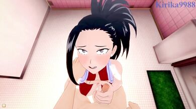 'My Hentai Academy - Momo Yaoyorozu and I have steamy sex in the women's restroom.'