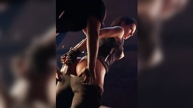 'Yennefer and Jill Valentine get fucked in every hole by a giant cock monster'
