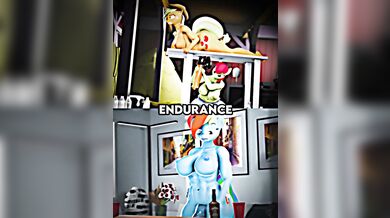 'Applejack vs Rainbow Dash (Futa)'
