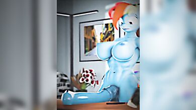 'Applejack vs Rainbow Dash (Futa)'
