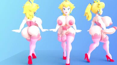 'Mario Karting with Little Peach '