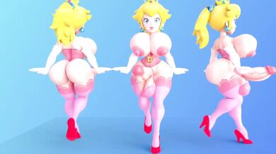 'Mario Karting with Little Peach '