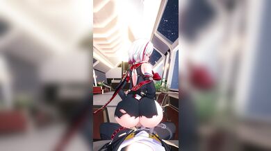 'Anal threesome with robotic femdoms on spaceship'