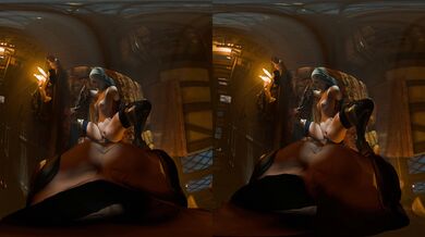 'Tryndamere catches his wife Ashe cheating on him with another player in a hot virtual reality sex session!!!!'