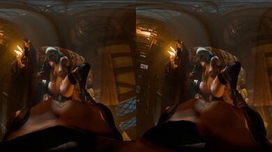 'Tryndamere catches his wife Ashe cheating on him with another player in a hot virtual reality sex session!!!!'