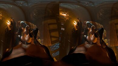 'Tryndamere catches his wife Ashe cheating on him with another player in a hot virtual reality sex session!!!!'