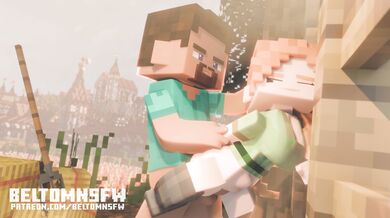 "Minecraft Steve Fucks Alex in Animated Beltom NSFW Adventures!"