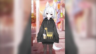 The naughty fox meets her human girlfriend for a sexy time, but things get a little messy when they accidentally spill milk all over the place.