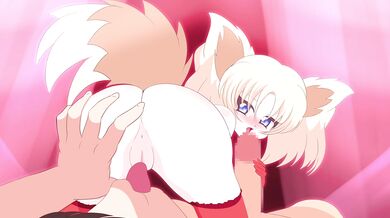 'Kitty ears escort girl [kitty researcher] in sexy feline outfit gets naughty with clients!'