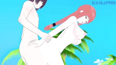 Makima and I, two strangers on the beach, have sex while using a chainsaw as our weapon of choice.