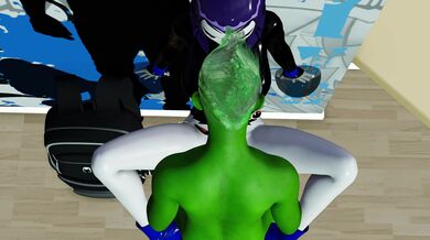 'The Ultimate Ménage à Trois: Beast Boy, Raven and the Wall Engage in a Steamy Sexual Encounter while Enjoying an Erotic Audio Experience'