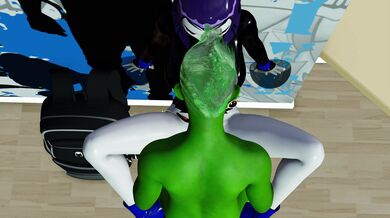 'The Ultimate Ménage à Trois: Beast Boy, Raven and the Wall Engage in a Steamy Sexual Encounter while Enjoying an Erotic Audio Experience'