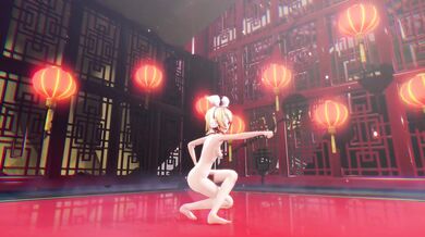 'Kagamine Rin Strips Down for her Onee-Chan Fan Club!'