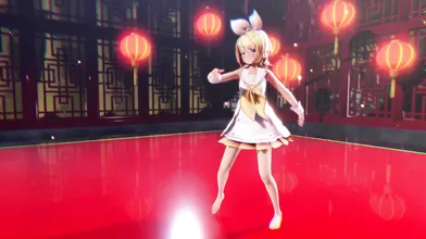 'Kagamine Rin Strips Down for her Onee-Chan Fan Club!'