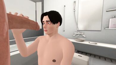 "Inside the Bathroom Stall - Mike's Hidden Hand Job"