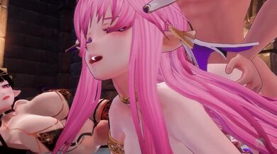 "Satisfying Succubi with Weiss and Schwarz in doggy style, Ojou-San edition!"