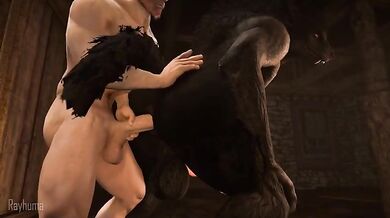 "Beautiful Lady Loves a Bestial Beast in the Woods"