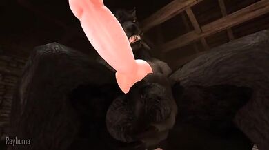 "Beautiful Lady Loves a Bestial Beast in the Woods"