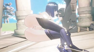 "Busty Milf with Monster Cock Gets Double Penetrated by a Giant Ass and Hilary Swank in a Hentai Crossover!"