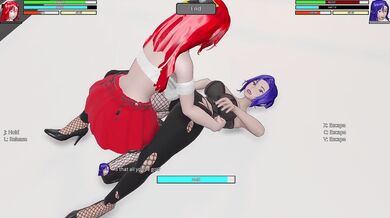 "Ravishing Redhead vs Dark-Haired Vixen in the Fifth Match of Hentai Porn Olympics"
