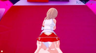 'Inside the Sword Art Online world, Asuna Yuuki and I engage in a steamy session of passionate love-making inside a luxurious hotel room.'