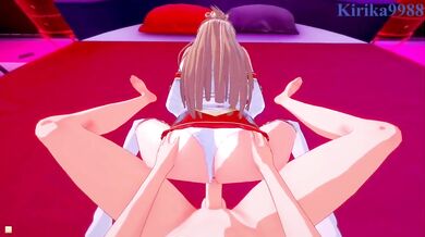 'Inside the Sword Art Online world, Asuna Yuuki and I engage in a steamy session of passionate love-making inside a luxurious hotel room.'