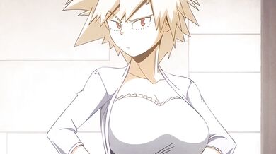 "Mitsuki Bakugo and the Twisted Grin: No Bra Edition."