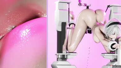 "One Night in the Hentai Spanking Machine with 2 Beautiful Women"