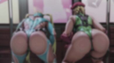 Cumming with Cammies! Cammy twerks on rainbow stripper pole, while Mika fucks her ass!
