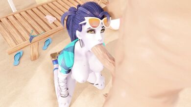 'Summer Vacation: A White Widowmaker's Beach Blowjob Adventure (No White Mask)'