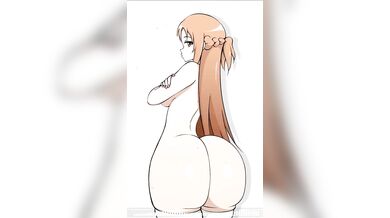 A threesome between Asuna and her two Mega Kimono sex dolls!