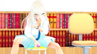 'Futanari milk-fed fox in the school library, part two'