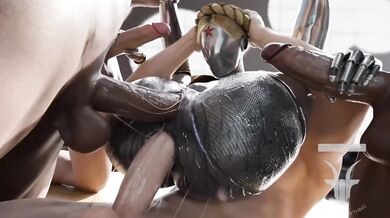 "Explosive Ejaculation: Atomic Heart Double DP"