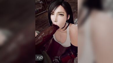 'Tifa's Black Blowjob to Heaven in X3D Format'