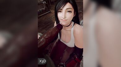 'Tifa's Black Blowjob to Heaven in X3D Format'