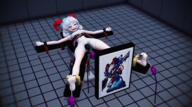 'Sexy Succubus Tickled by Darkness on the Hellish Rack'