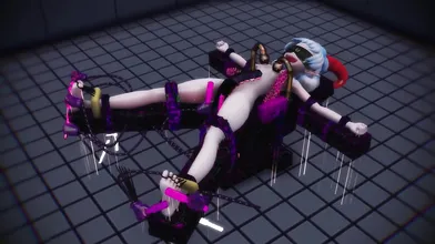 'Sexy Succubus Tickled by Darkness on the Hellish Rack'