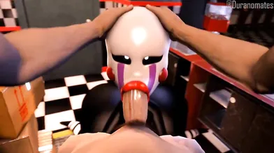 'Bendable babe in pink latex does dirty things '