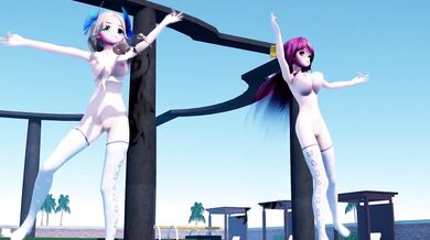 'Explosive MILF Asakaze & Kamikaze - Middle Skin Tone Inward Cumming'