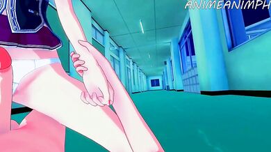 'Breakfast Club: The Hentai Edition - Akeno Suzaku's Cock-riding Adventure'