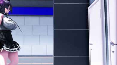 "Two horny girls with long slender tongues, a hard cock and some hot lesbian action!"