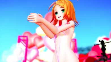 "Panty-Fluttering Bikini Dance with Rin Kagamine and her Slingshot!"